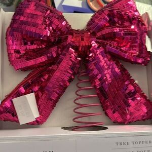 Bella Lux Bow Tree Topper PINK